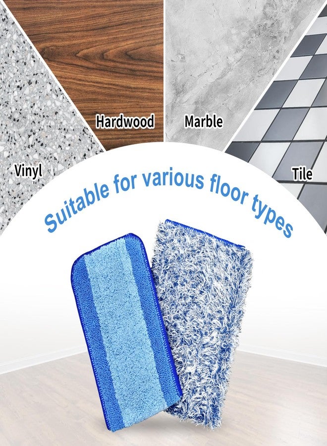 DLAIMI 4 Pack Microfiber Cleaning Pad for Bona Mop Safe for Hardwood & Hard Surface Floors Dry Wet Floor Cleaning - Includes 2 Microfiber Cleaning Pad and 2 Dusting Pad - Microfiber Mop Pads for 18Inch Mop - Image 5
